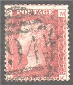 Great Britain Scott 33 Used Plate 173 - MK